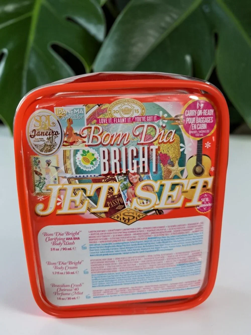 SOL DE JANEIRO Jet Set Bom Dia Bright Shower Gel Cream Mist Cheirosa 40 Kit NEW